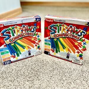 Roylco Straws & Connectors Building Set, 2 Sets, STEM Toy